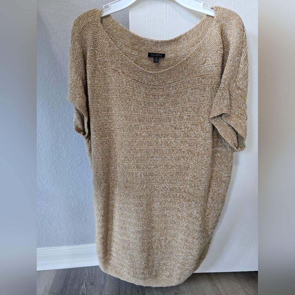 Talbots Beige Short Sleeve Sweater